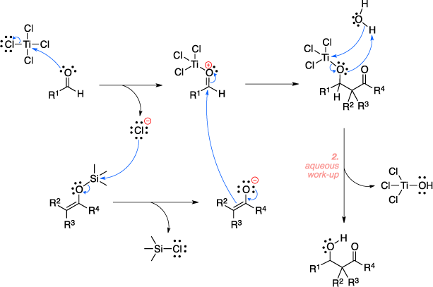 Mechanism of the Mukaiyama aldol addition. Aqueous work-up.